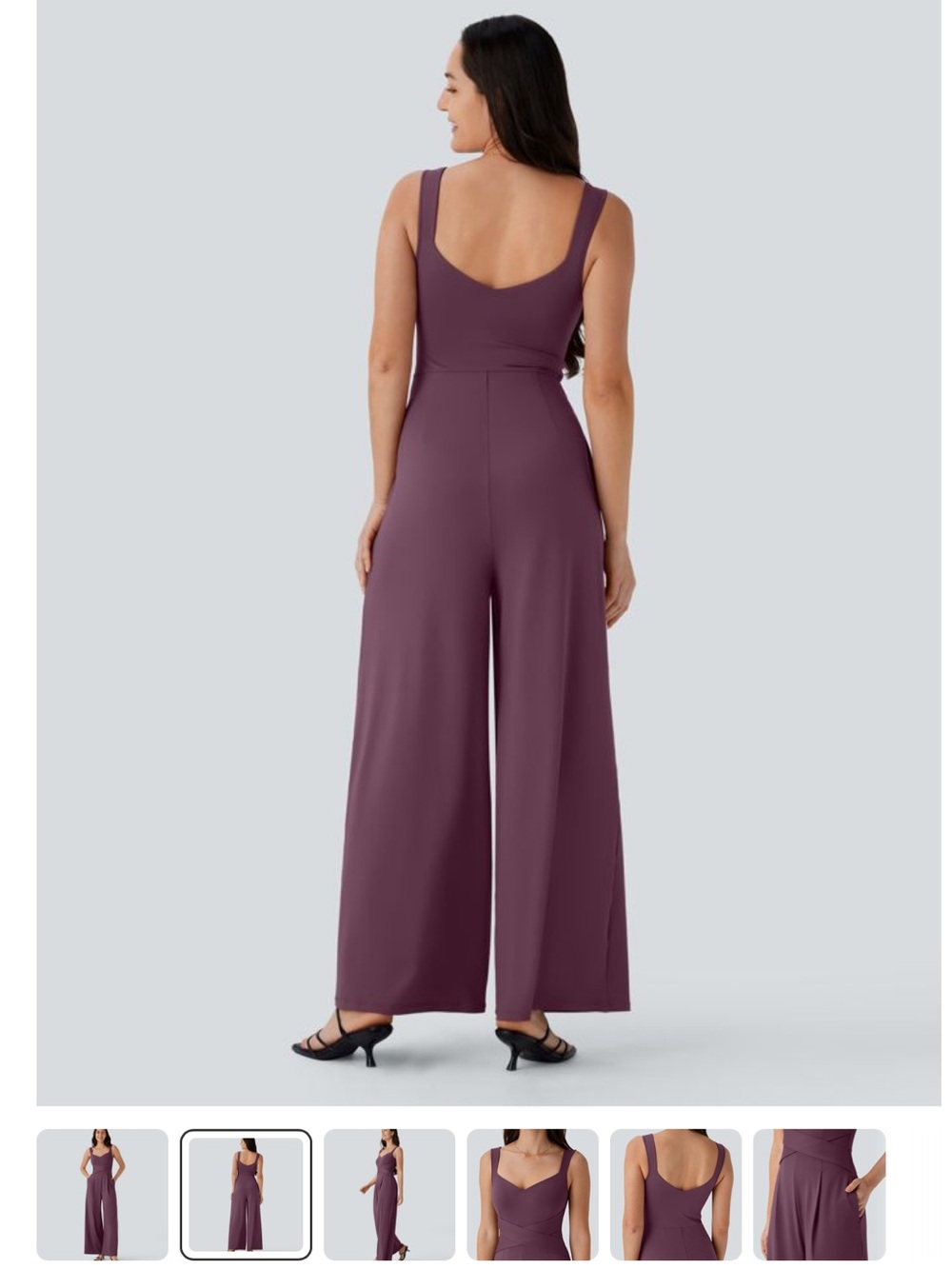 Halara U Back Sleeveless Casual Jumpsuit with Pockets Size M NWT - Picture 2 of 7